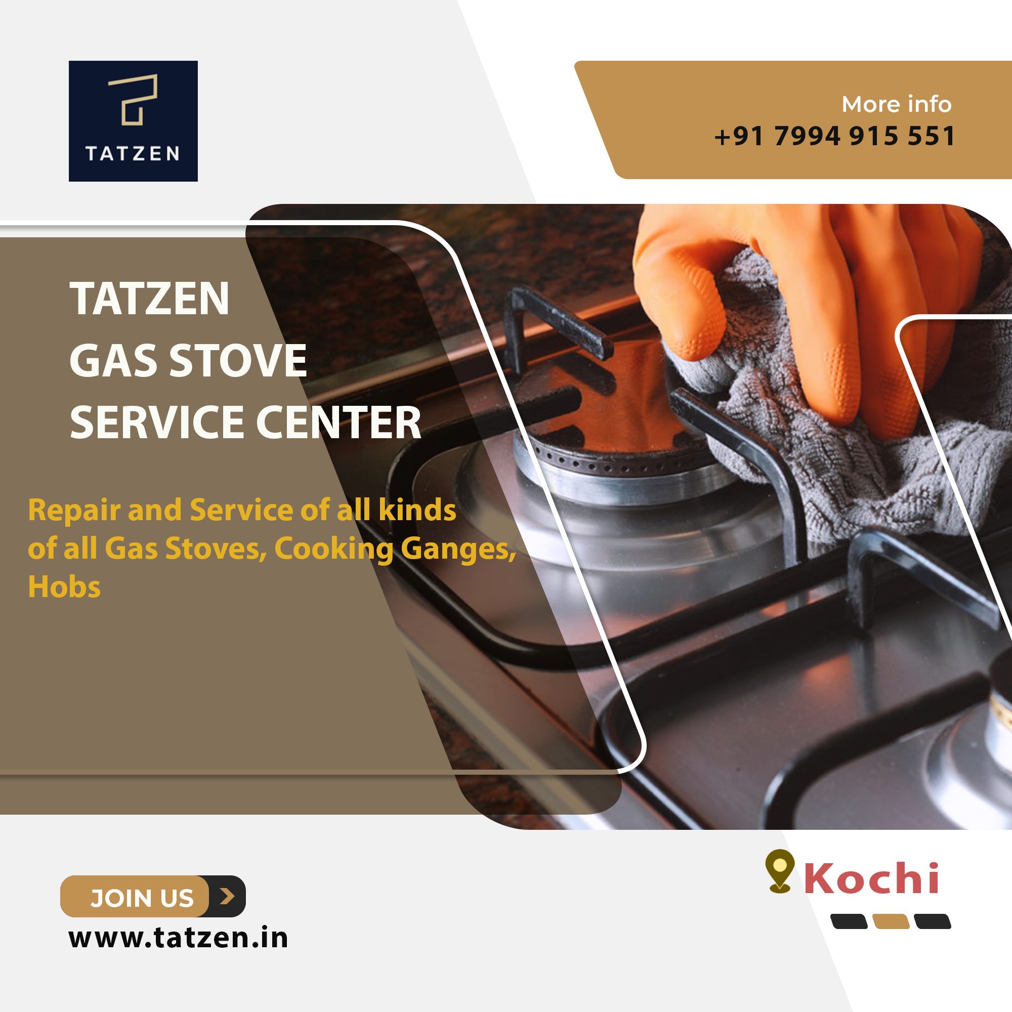 Gas stove service providers TATZEN Private Limited